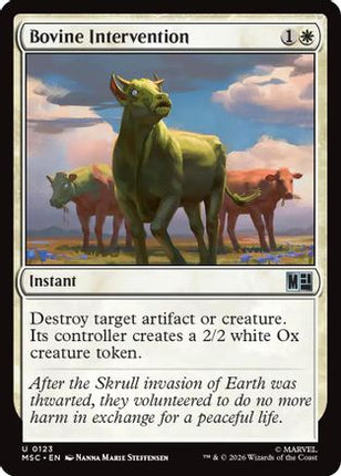 Bovine Intervention (Surge Foil) (123) [Commander: Marvel Super Heroes] Foil