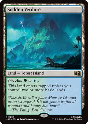 Sodden Verdure (Surge Foil) (267) [Commander: Marvel Super Heroes] Foil