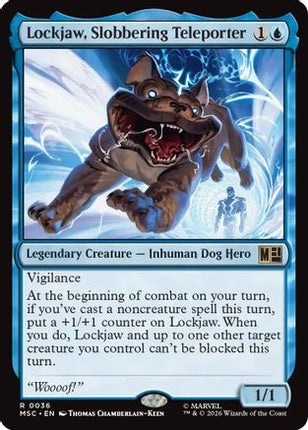 Lockjaw, Slobbering Teleporter (Surge Foil) (036) [Commander: Marvel Super Heroes] Foil