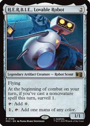 H.E.R.B.I.E., Lovable Robot (Surge Foil) (106) [Commander: Marvel Super Heroes] Foil