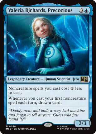 Valeria Richards, Precocious (Surge Foil) (038) [Commander: Marvel Super Heroes] Foil