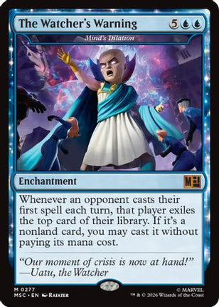 The Watcher's Warning - Mind's Dilation (Surge Foil) (277) [Commander: Marvel Super Heroes] Foil