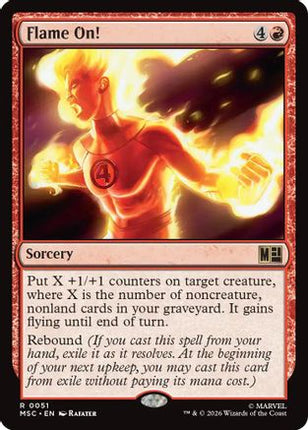 Flame On! (Surge Foil) (051) [Commander: Marvel Super Heroes] Foil