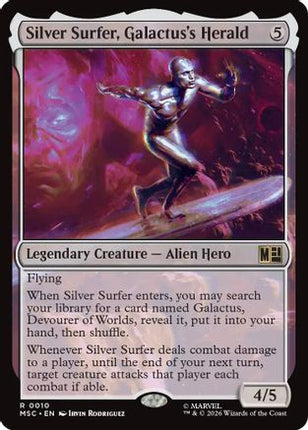 Silver Surfer, Galactus's Herald (Surge Foil) (010) [Commander: Marvel Super Heroes] Foil