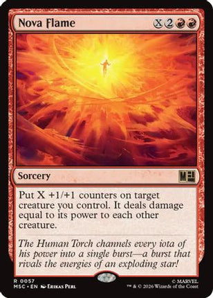 Nova Flame (Surge Foil) (057) [Commander: Marvel Super Heroes] Foil