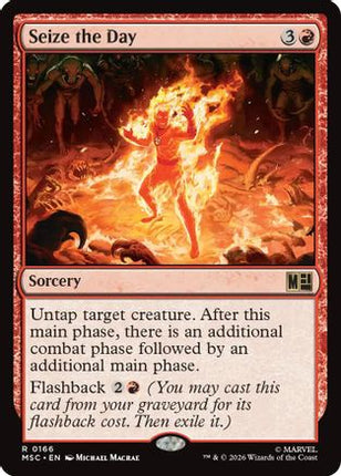 Seize the Day (Surge Foil) (166) [Commander: Marvel Super Heroes] Foil