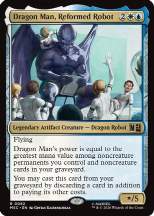 Dragon Man, Reformed Robot (Surge Foil) (082) [Commander: Marvel Super Heroes] Foil