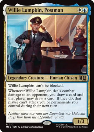 Willie Lumpkin, Postman (Surge Foil) (101) [Commander: Marvel Super Heroes] Foil
