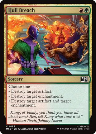 Hull Breach (Surge Foil) (185) [Commander: Marvel Super Heroes] Foil