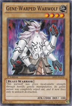 Gene-Warped Warwolf (Starfoil) (Starfoil Rare) [BP01-EN116] 1st Edition