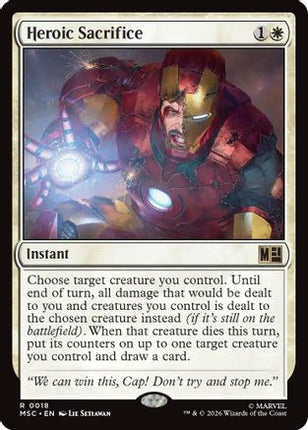 Heroic Sacrifice (Surge Foil) (018) [Commander: Marvel Super Heroes] Foil