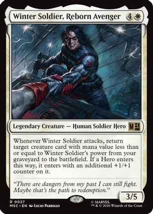 Winter Soldier, Reborn Avenger (Surge Foil) (027) [Commander: Marvel Super Heroes] Foil