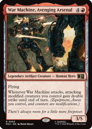 War Machine, Avenging Arsenal (Surge Foil) (063) [Commander: Marvel Super Heroes] Foil