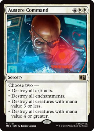 Austere Command (Surge Foil) (121) [Commander: Marvel Super Heroes] Foil