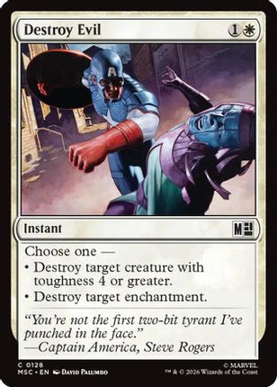Destroy Evil (Surge Foil) (128) [Commander: Marvel Super Heroes] Foil