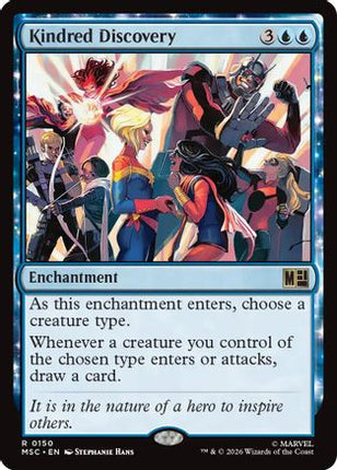 Kindred Discovery (Surge Foil) (150) [Commander: Marvel Super Heroes] Foil