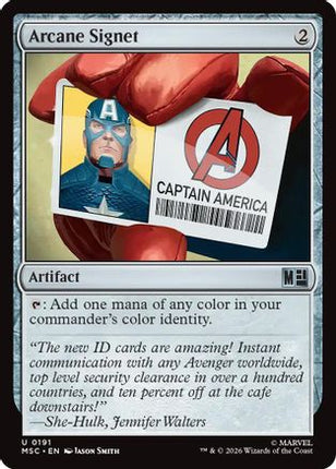 Arcane Signet (0191) (Surge Foil) (191) [Commander: Marvel Super Heroes] Foil