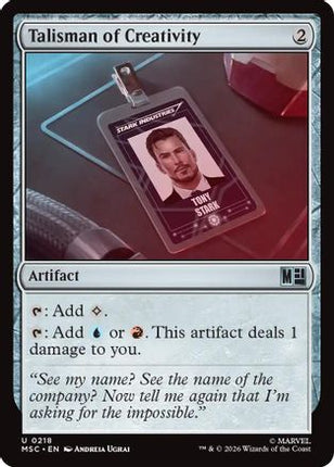 Talisman of Creativity (Surge Foil) (218) [Commander: Marvel Super Heroes] Foil