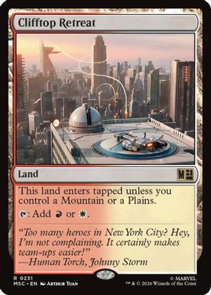 Clifftop Retreat (Surge Foil) (231) [Commander: Marvel Super Heroes] Foil