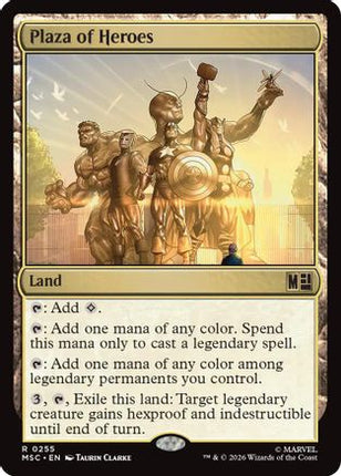 Plaza of Heroes (Surge Foil) (255) [Commander: Marvel Super Heroes] Foil