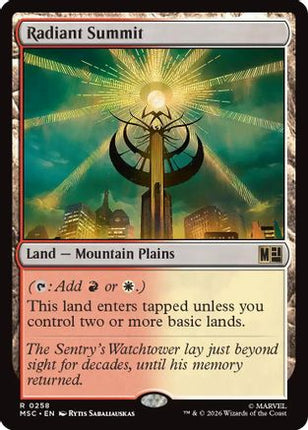 Radiant Summit (Surge Foil) (258) [Commander: Marvel Super Heroes] Foil