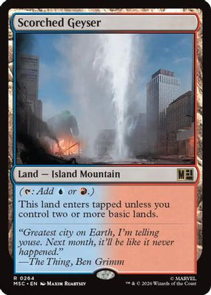 Scorched Geyser (Surge Foil) (264) [Commander: Marvel Super Heroes] Foil