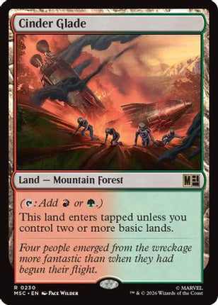 Cinder Glade (Surge Foil) (230) [Commander: Marvel Super Heroes] Foil