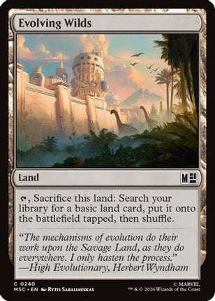 Evolving Wilds (Surge Foil) (240) [Commander: Marvel Super Heroes] Foil