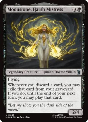 Moonstone, Harsh Mistress (Surge Foil) (447) [Marvel Super Heroes] Foil