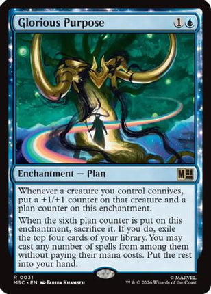 Glorious Purpose (Surge Foil) (031) [Commander: Marvel Super Heroes] Foil