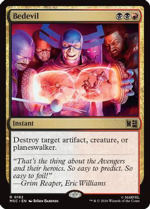 Bedevil (Surge Foil) (182) [Commander: Marvel Super Heroes] Foil