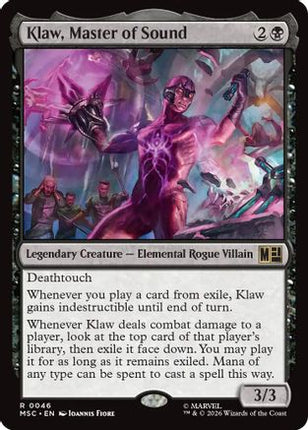 Klaw, Master of Sound (Surge Foil) (046) [Commander: Marvel Super Heroes] Foil