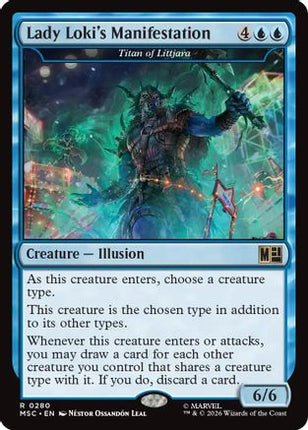 Lady Loki's Manifestation - Titan of Littjara (Surge Foil) (280) [Commander: Marvel Super Heroes] Foil