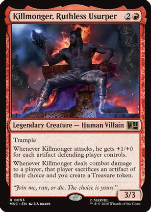 Killmonger, Ruthless Usurper (Surge Foil) (053) [Commander: Marvel Super Heroes] Foil