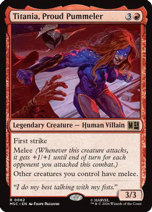 Titania, Proud Pummeler (Surge Foil) (062) [Commander: Marvel Super Heroes] Foil
