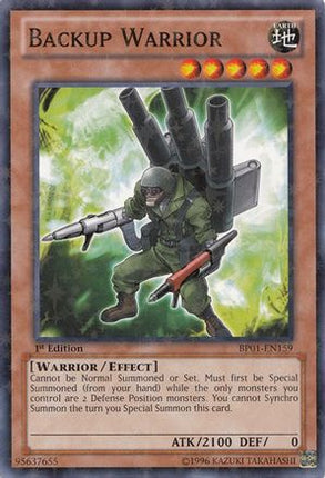 Backup Warrior (Starfoil) (Starfoil Rare) [BP01-EN159] Unlimited