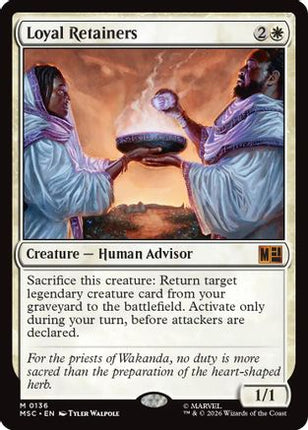 Loyal Retainers (Surge Foil) (136) [Commander: Marvel Super Heroes] Foil