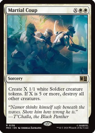 Martial Coup (Surge Foil) (138) [Commander: Marvel Super Heroes] Foil
