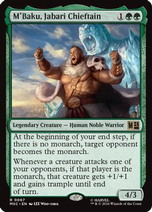 M'Baku, Jabari Chieftain (Surge Foil) (067) [Commander: Marvel Super Heroes] Foil