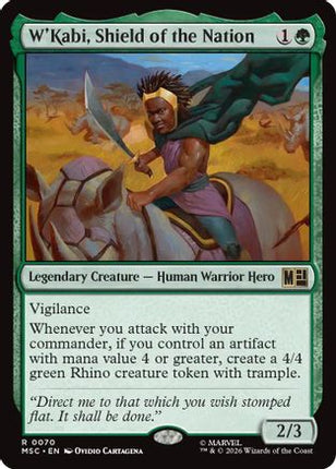 W'Kabi, Shield of the Nation (Surge Foil) (070) [Commander: Marvel Super Heroes] Foil