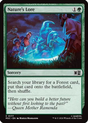 Nature's Lore (Surge Foil) (177) [Commander: Marvel Super Heroes] Foil