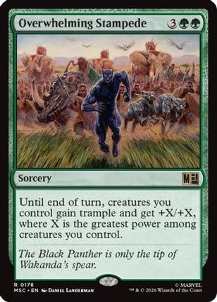 Overwhelming Stampede (Surge Foil) (178) [Commander: Marvel Super Heroes] Foil