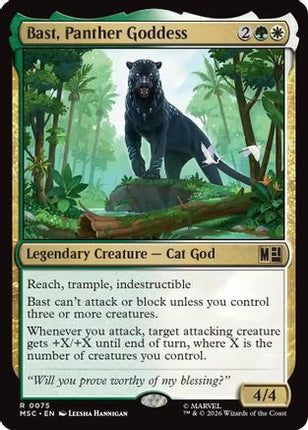 Bast, Panther Goddess (Surge Foil) (075) [Commander: Marvel Super Heroes] Foil