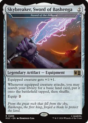 Skybreaker, Sword of Bashenga - Sword of the Animist (Surge Foil) (289) [Commander: Marvel Super Heroes] Foil