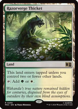 Razorverge Thicket (Surge Foil) (259) [Commander: Marvel Super Heroes] Foil