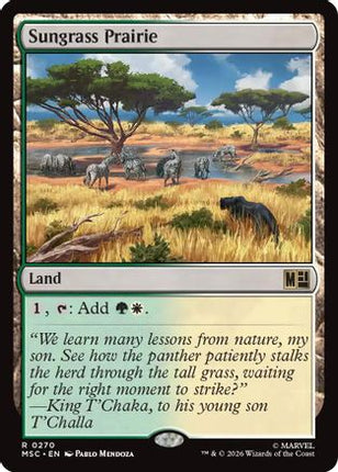 Sungrass Prairie (Surge Foil) (270) [Commander: Marvel Super Heroes] Foil