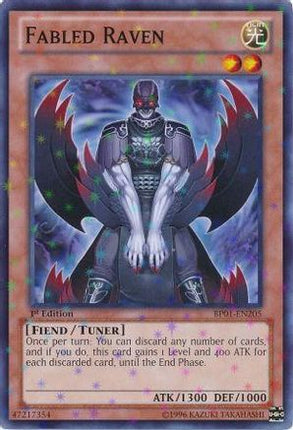 Fabled Raven (Starfoil) (Starfoil Rare) [BP01-EN205] 1st Edition
