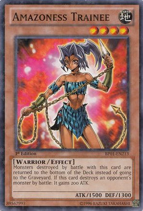 Amazoness Trainee (Starfoil) (Starfoil Rare) [BP01-EN213] 1st Edition