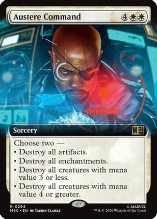 Austere Command (Extended Art) (294) [Commander: Marvel Super Heroes] Foil