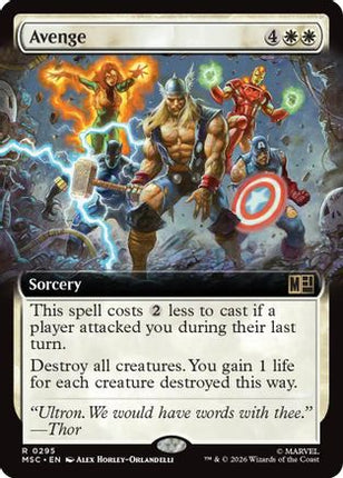 Avenge (Extended Art) (295) [Commander: Marvel Super Heroes] Foil